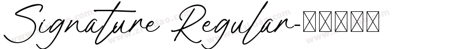 Signature Regular字体转换